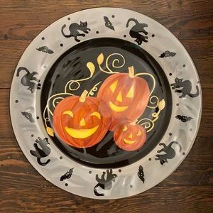 Halloween pumpkin plate